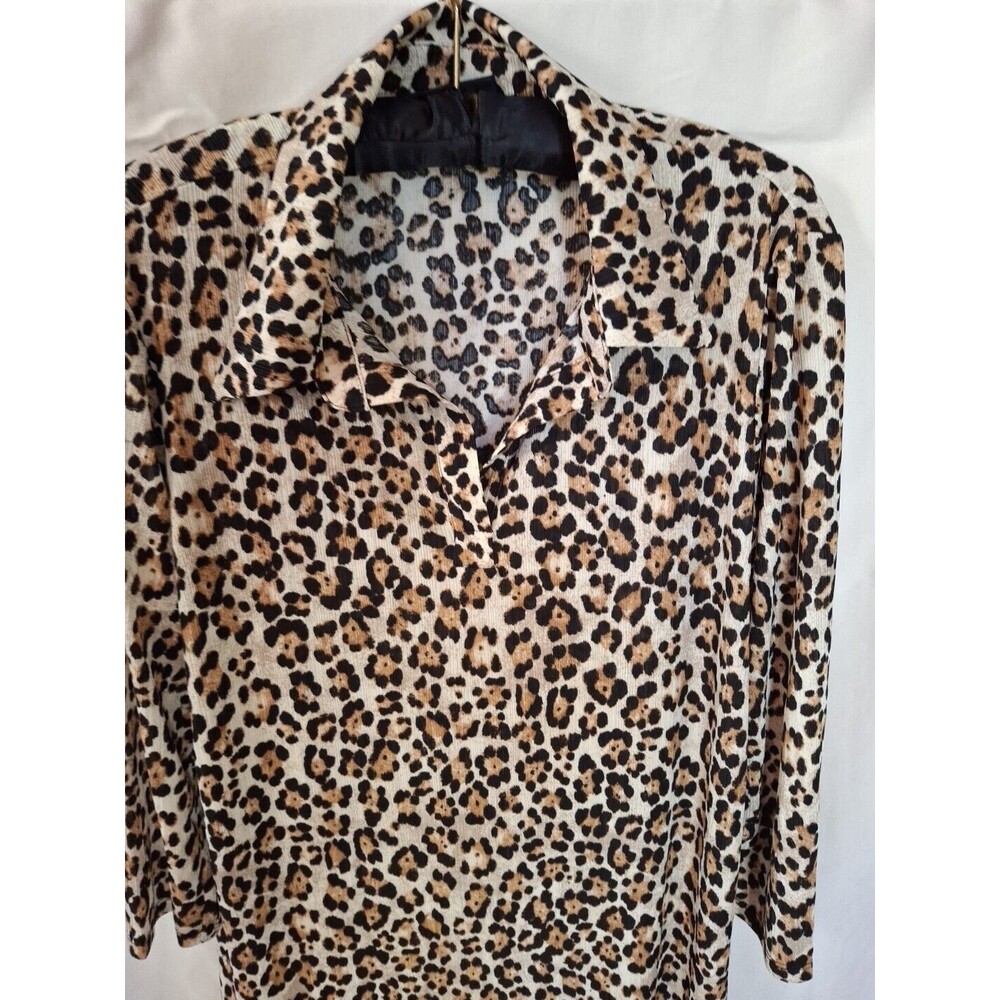ATTITUDES BY RENEE Women's Animal Print Beige Midi Dress Size M (1457) - Picture 6 of 12